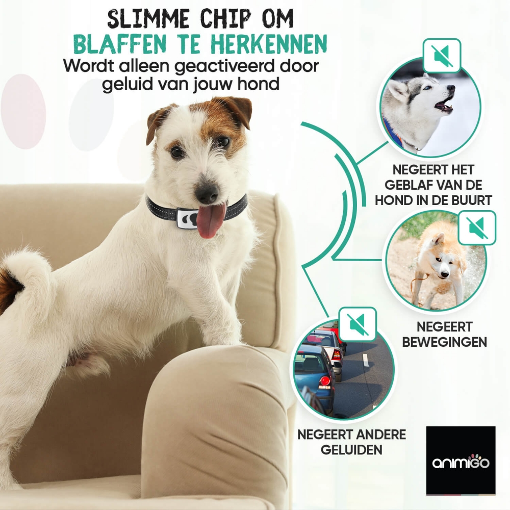 voor Honden | Anti-Blafband zonder schokken | Animigo