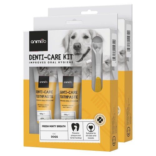 Denti-Care Toothpaste - Daily Use Edible Toothpaste for Cats and Dogs - Animigo - 70g Tube - 2 Pack