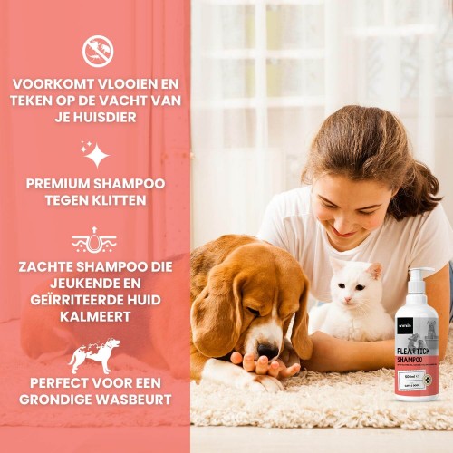 shit Renderen Schrikken Vlooien & Teken Shampoo | Hond & Kat | Natuurlijke Shampoo | Animigo