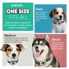 De anti blafband van Animigo is geschikt voor honden van alle maten, rassen en leeftijden