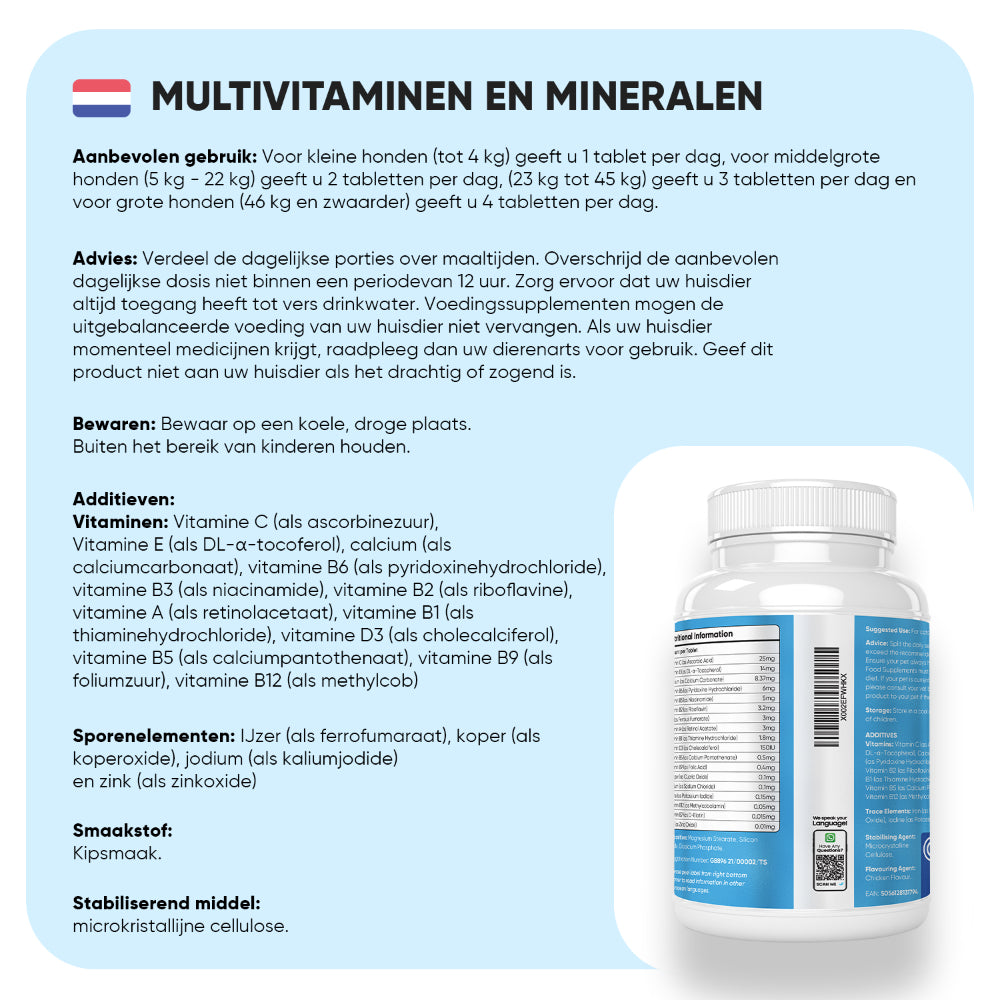 Multivitamine & Mineralen voor honden
