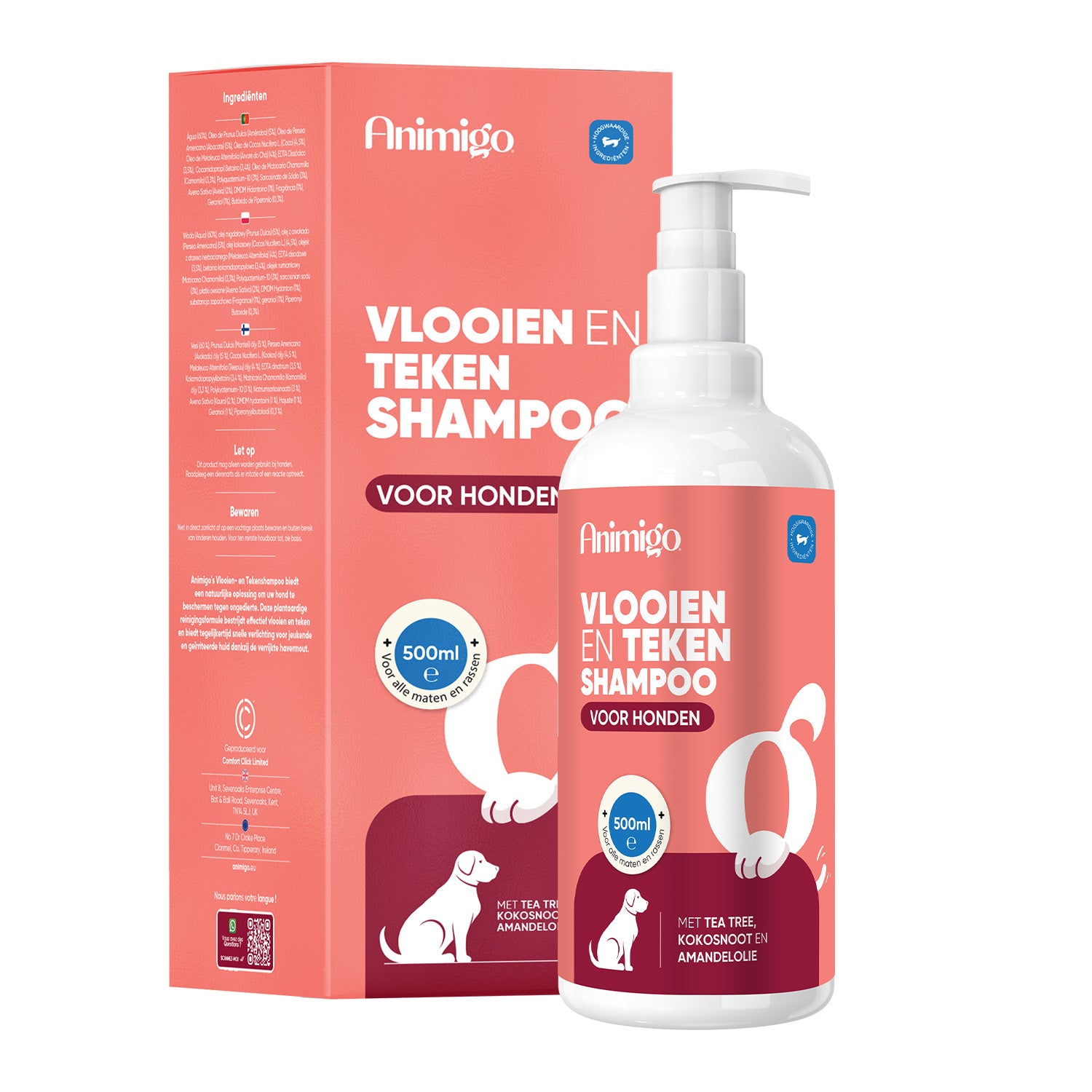 Vlooien- & Teken shampoo voor Honden 500ml