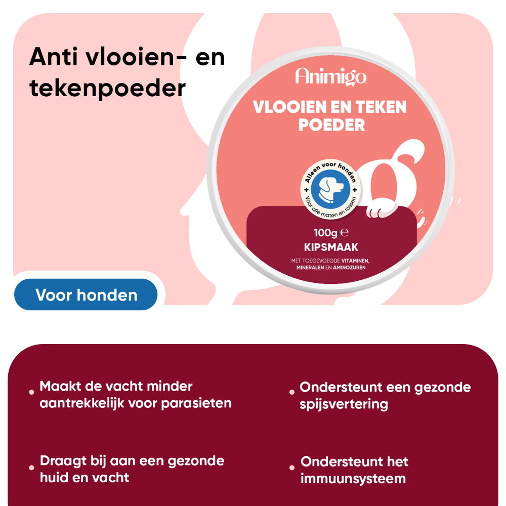 Vlooien- en tekenpoeder voor honden
