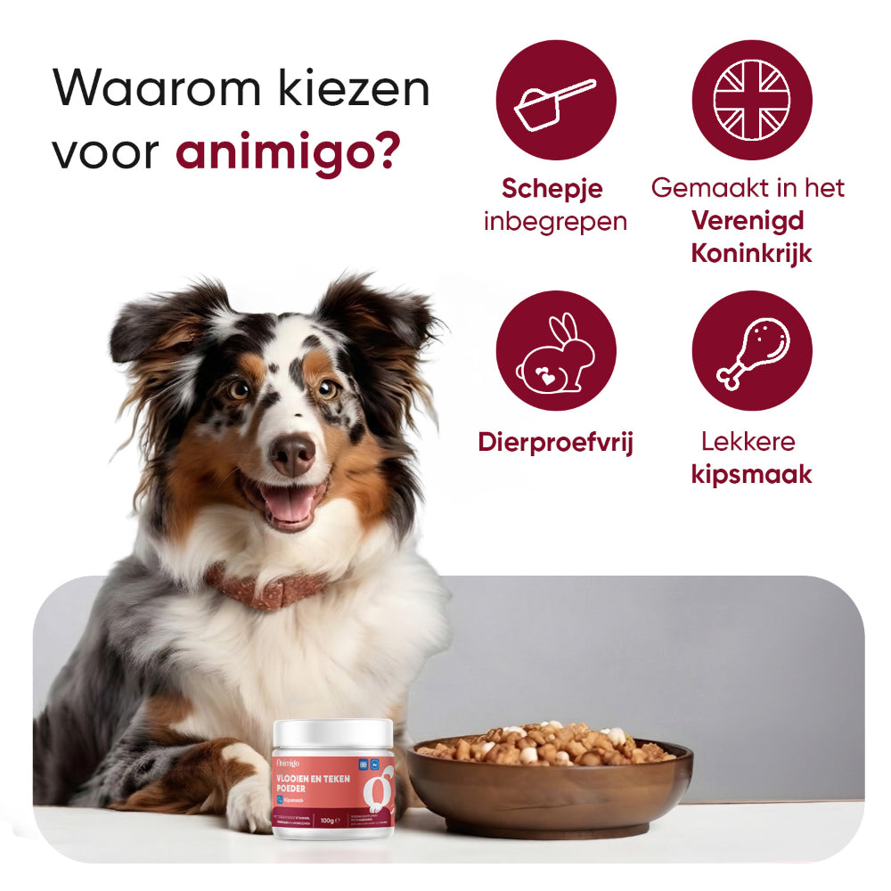 Vlooien- en tekenpoeder voor honden