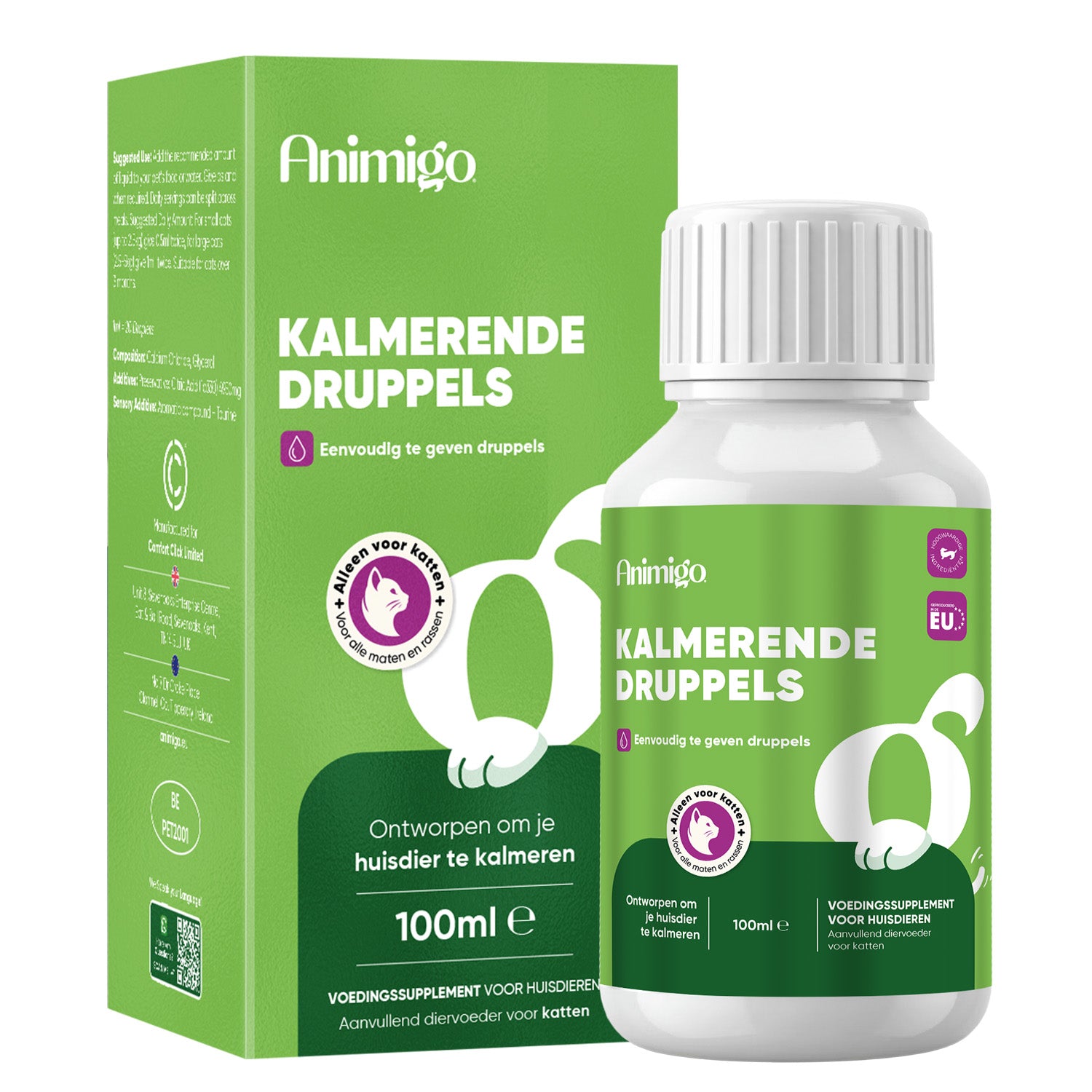 Animigo Kalmerende Druppels voor Katten 100 ml