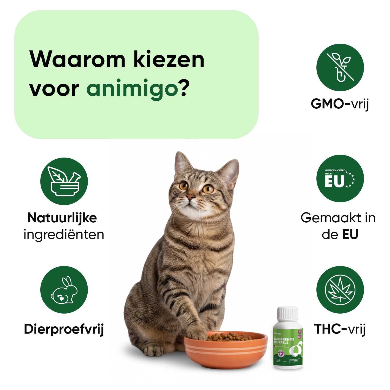 Animigo Kalmerende Druppels voor Katten 100 ml