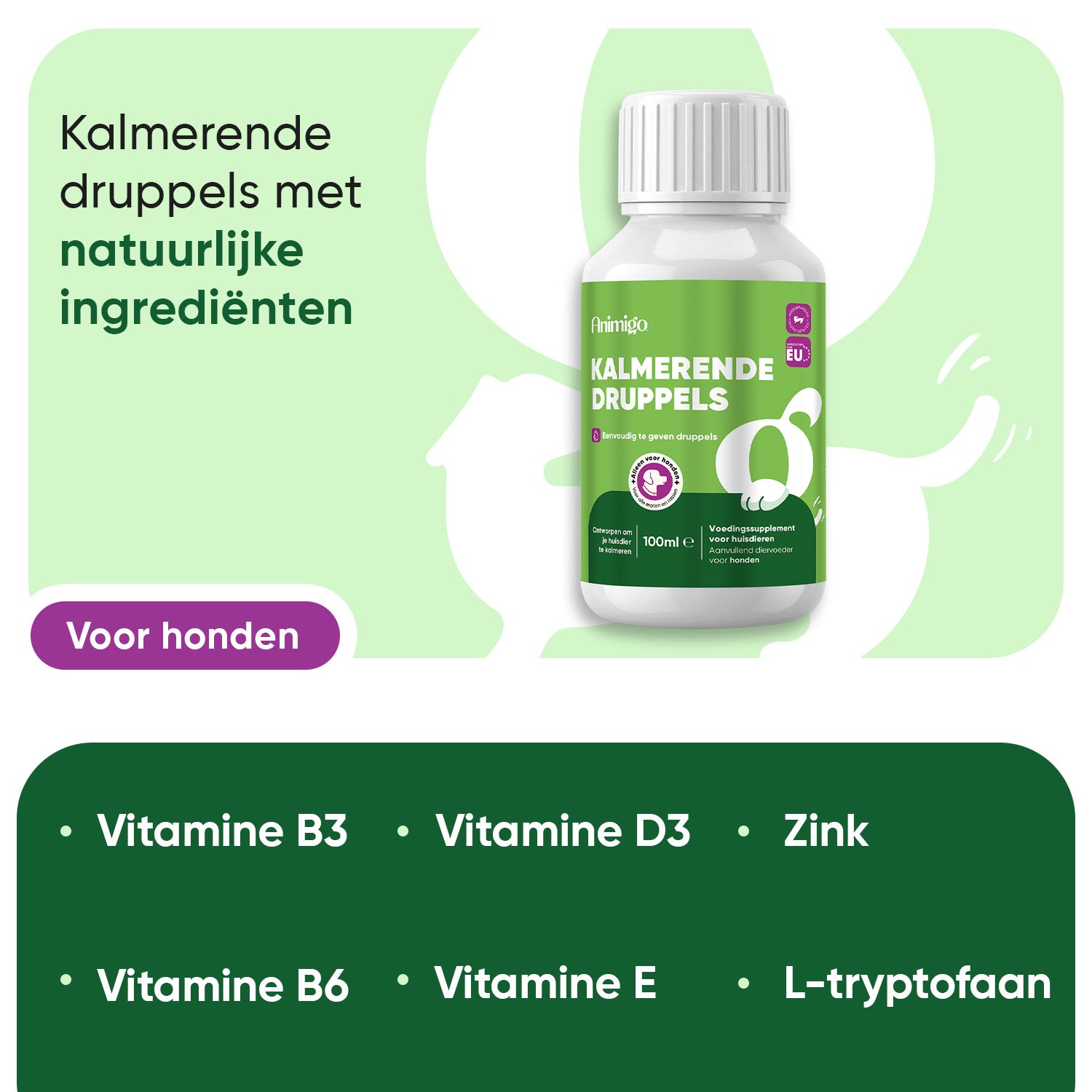 Kalmerende druppels voor honden