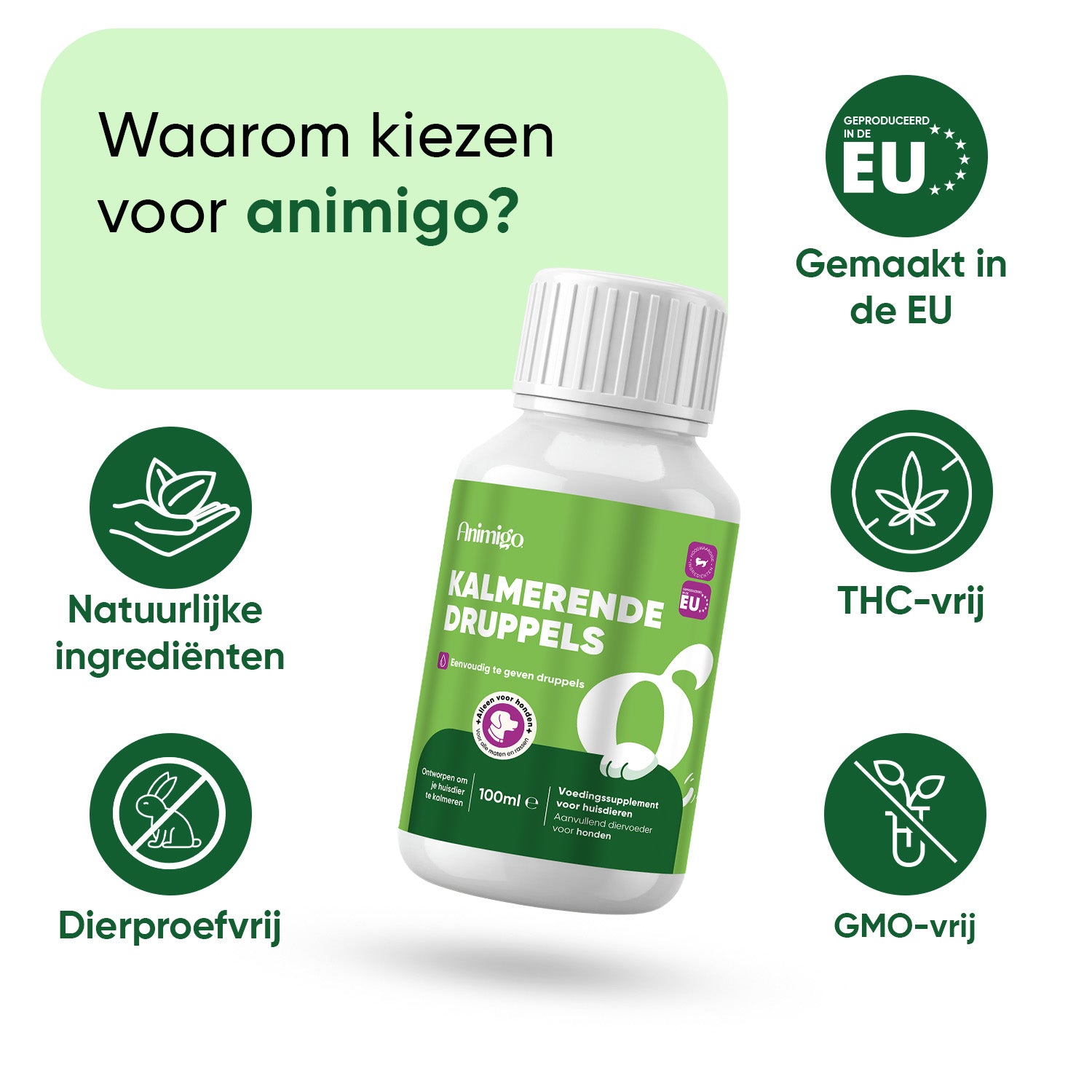 Kalmerende druppels voor honden