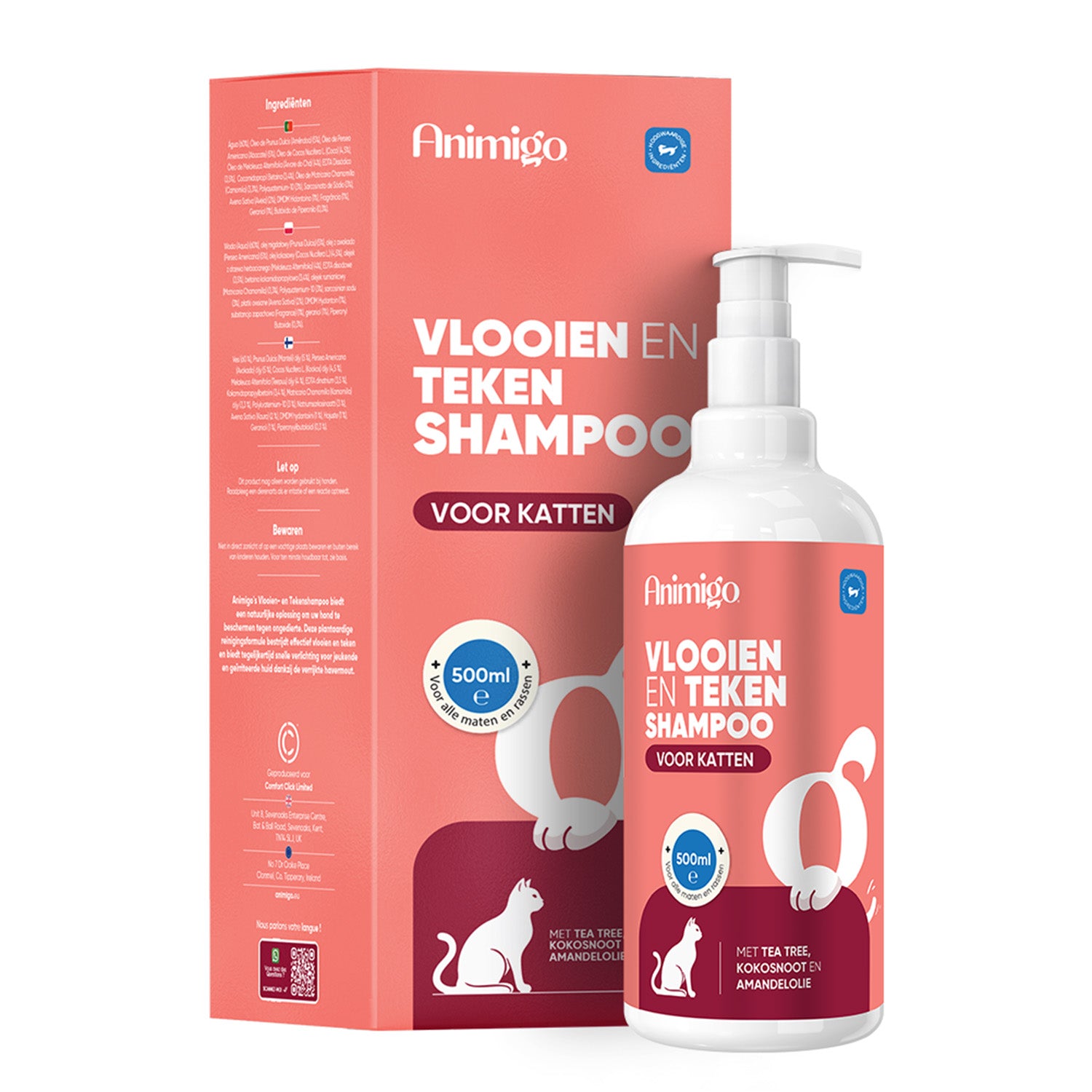 Anti Vlooien- & Tekenshampoo voor katten 500ml