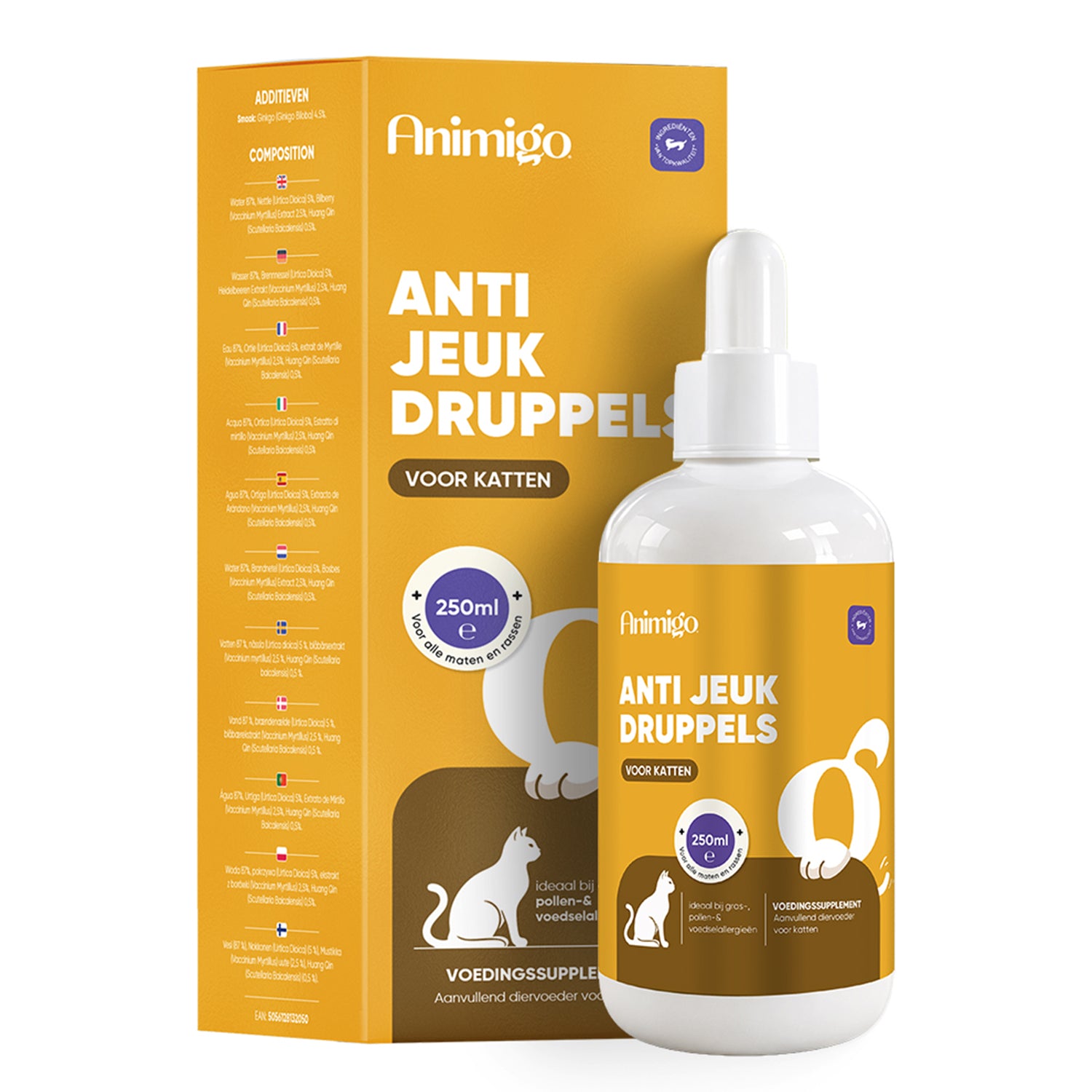 Anti-Jeuk Vloeistof voor Katten 250m