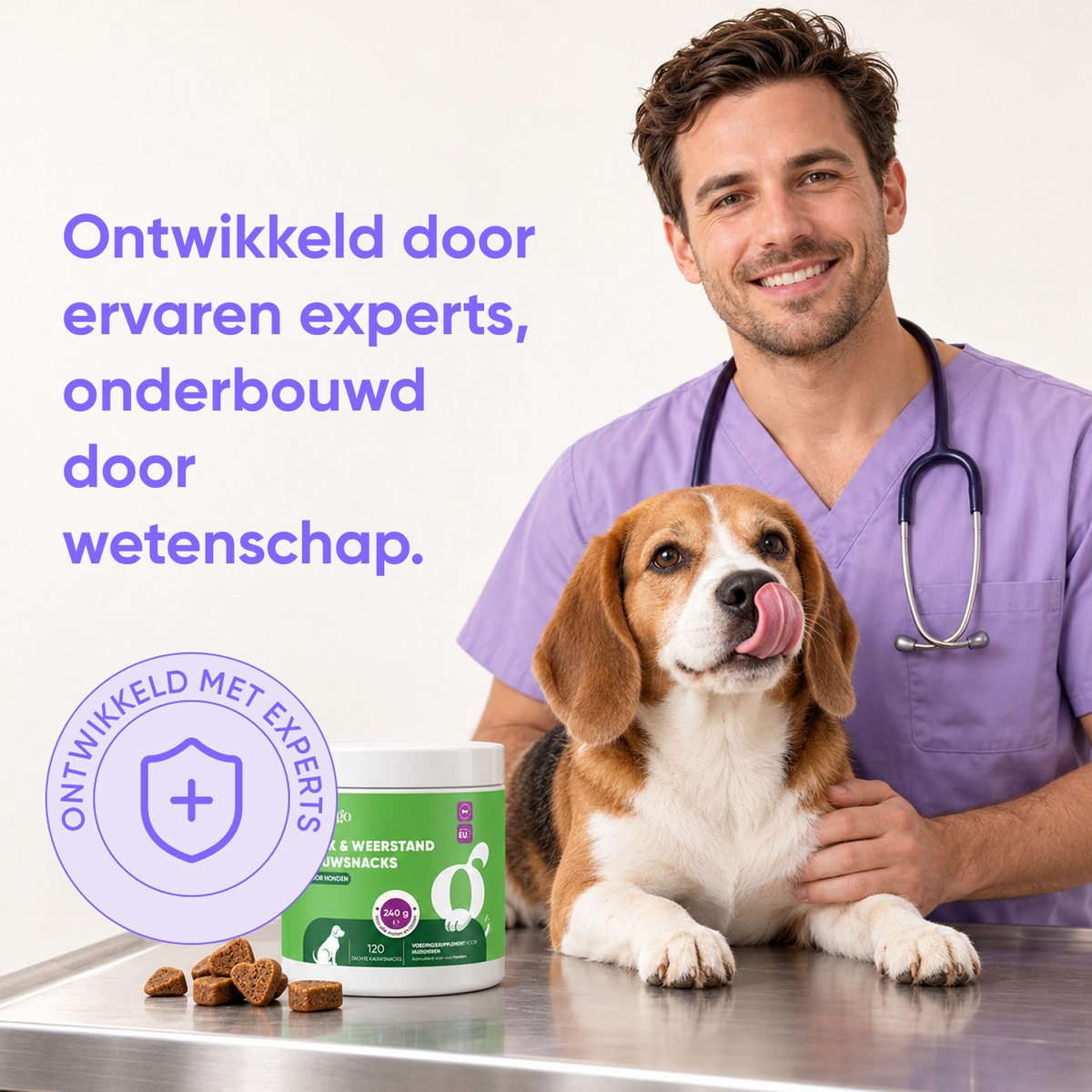 Anti-jeuk kauwsnacks voor honden