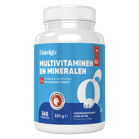 Multivitaminen en mineralen voor katten