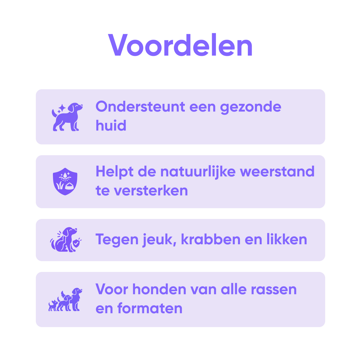 Anti-jeuk kauwsnacks voor honden